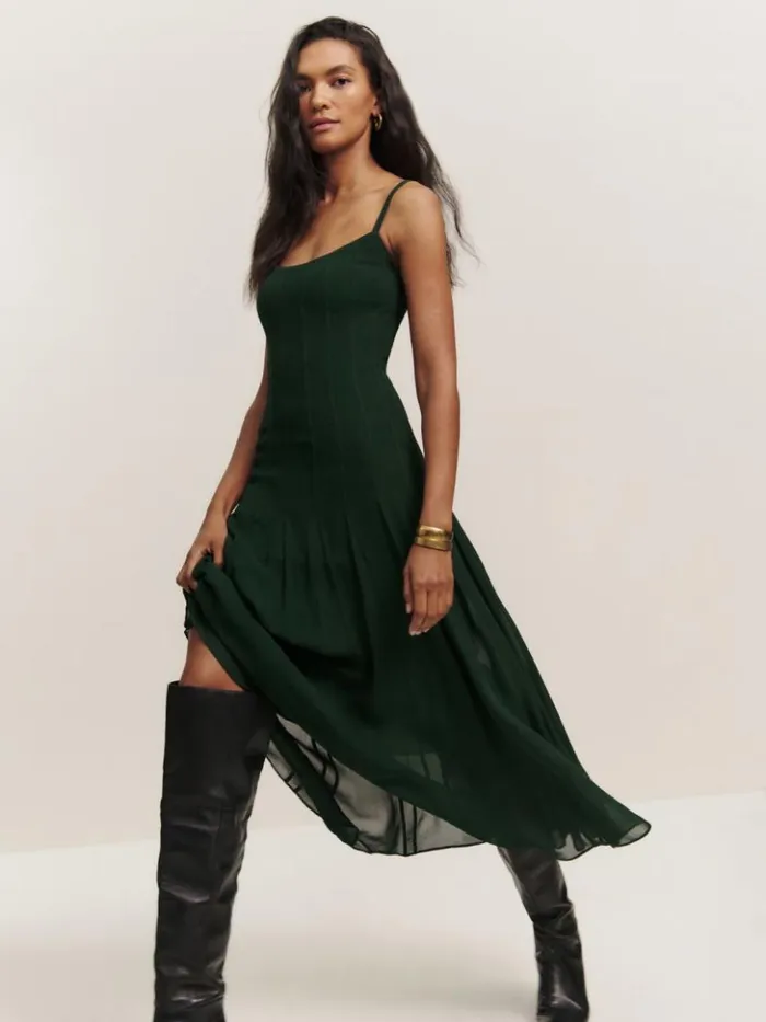 Clothing The Reformation Katalina Dress Forest