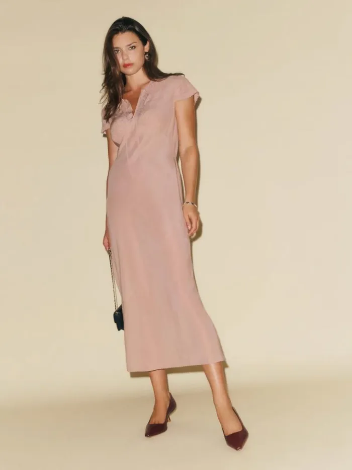 Clothing The Reformation Lydia Silk Dress Serenade