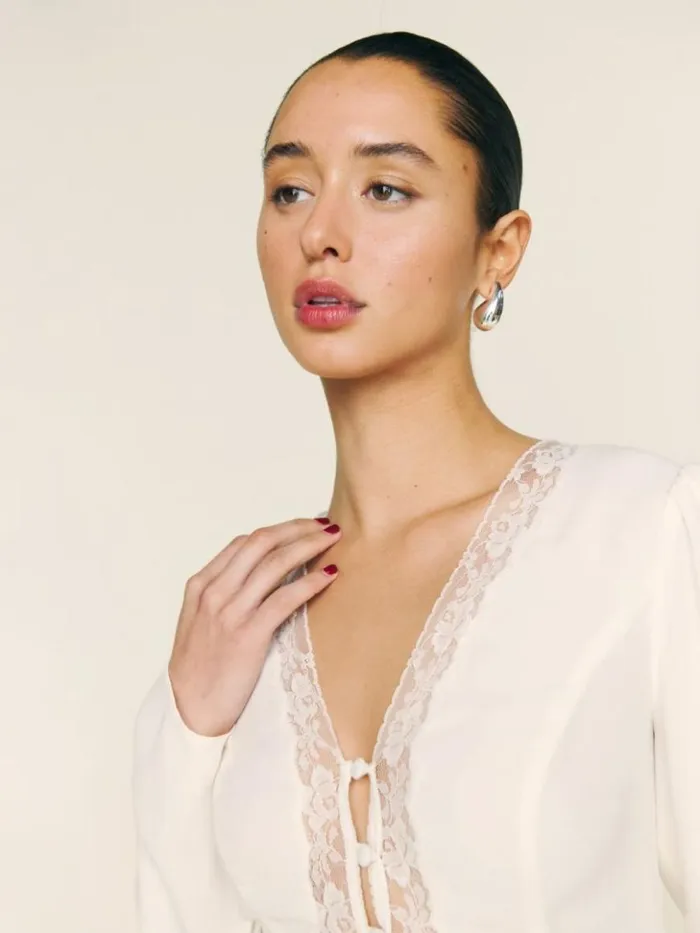 Clothing The Reformation Nadene Top Gossamer