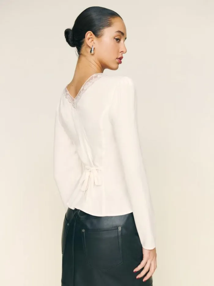 Clothing The Reformation Nadene Top Gossamer