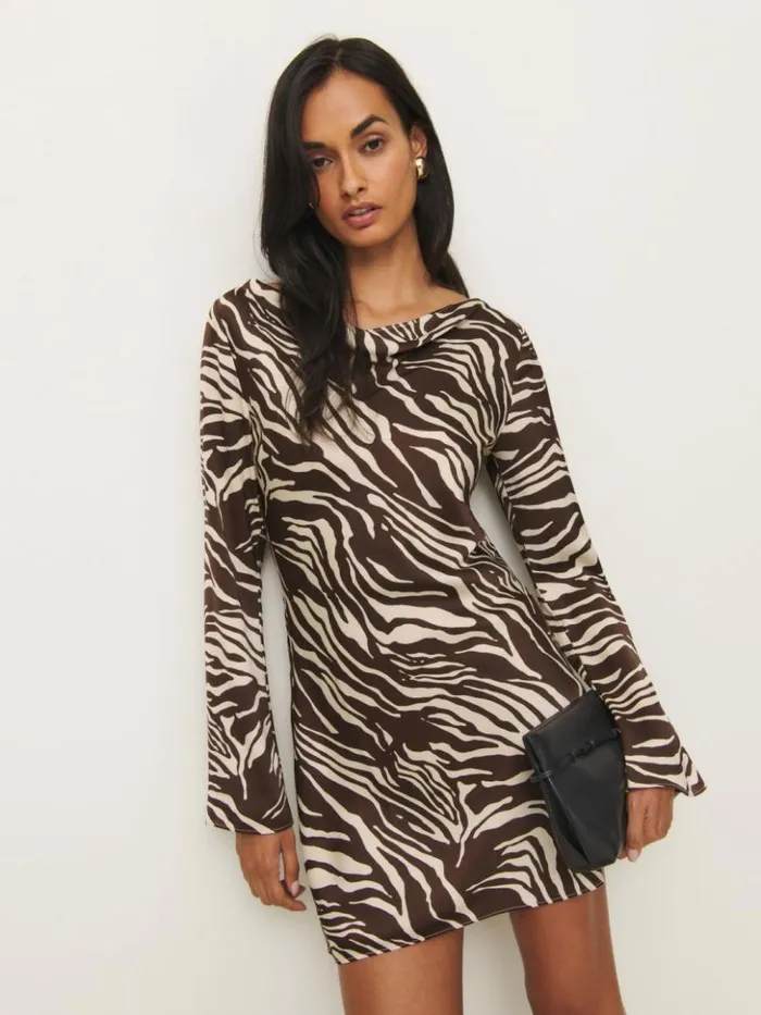 Clothing The Reformation Pike Satin Dress Stampede
