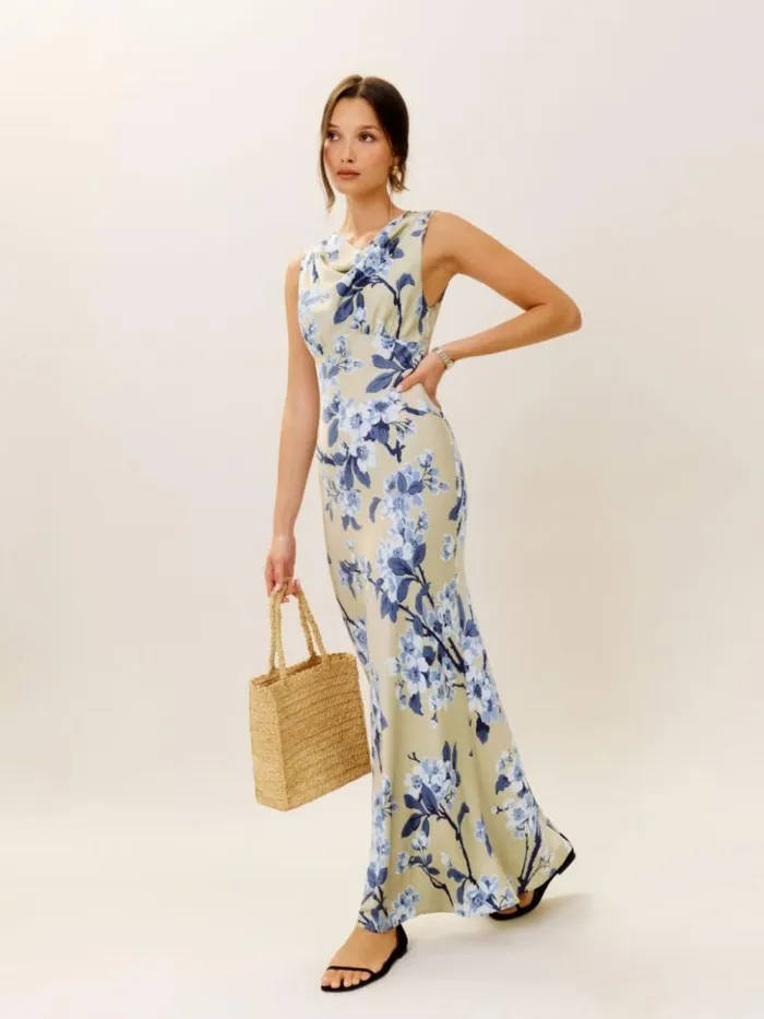 ClothingWeddings The Reformation Dessa Satin Dress Tia