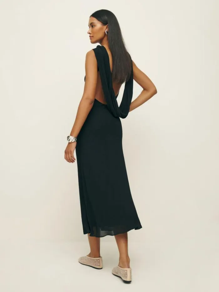 ClothingWeddings The Reformation Portia Dress Black