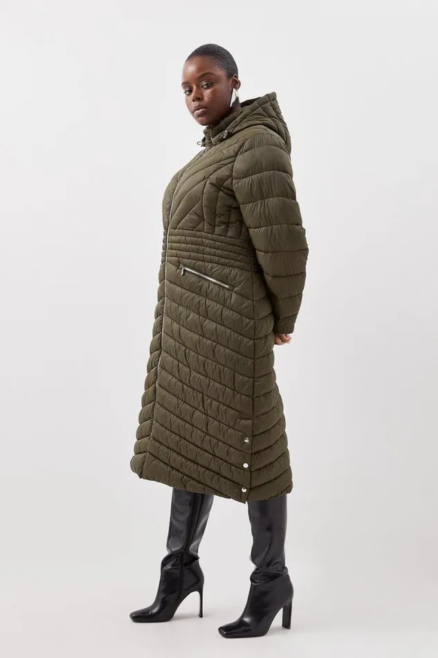 Coats and Jackets Women Karen Millen Plus Size Lightweight Longline Packable Coat Khaki Coats and Jackets Women Karen Millen Plus Size Lightweight Longline Packable Coat Khaki