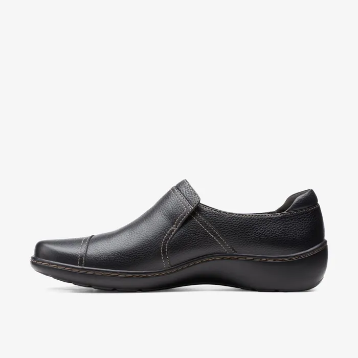 Cora Poppy Black Tumbled Women Clarks Clogs and Mules Cora Poppy Black Tumbled Women Clarks Clogs and Mules