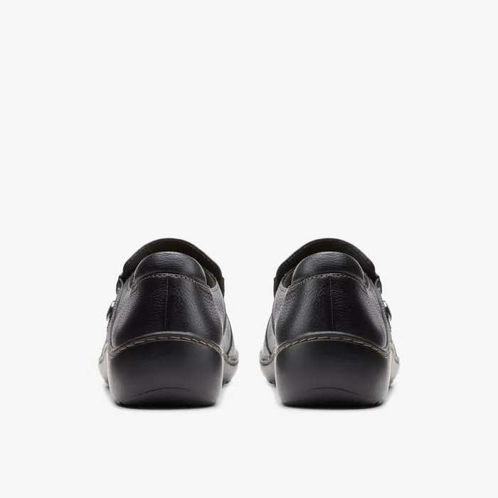 Cora Poppy Black Tumbled Women Clarks Clogs and Mules Cora Poppy Black Tumbled Women Clarks Clogs and Mules