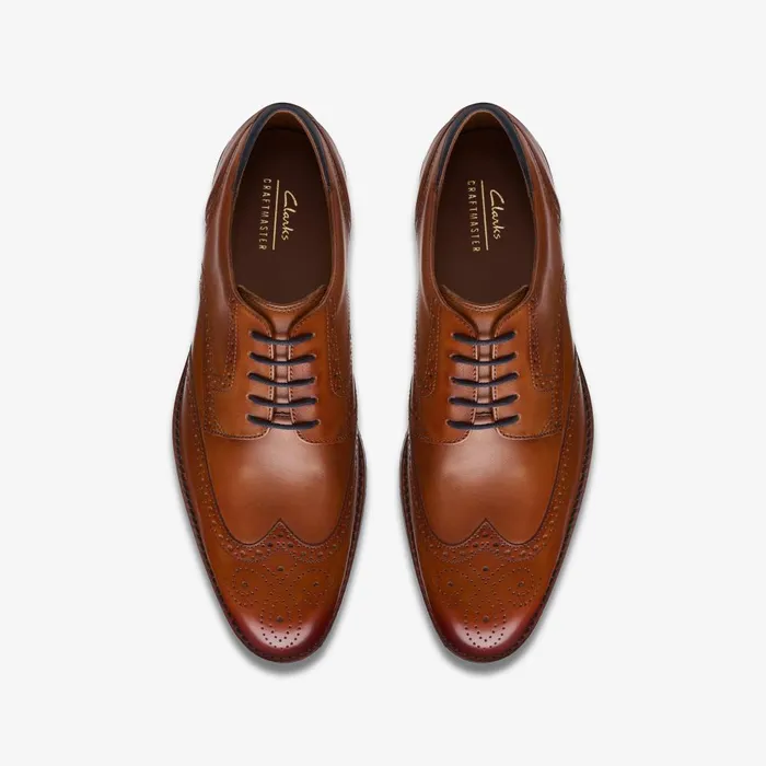 Craft Arlo Limit Tan Leather Men Clarks Dress Shoes