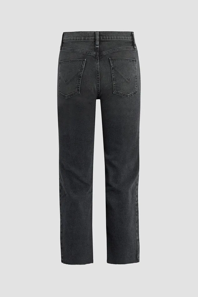 Cropped Women Hudson Jeans Remi HighRise Straight Crop Jean Black Rain Cropped Women Hudson Jeans Remi HighRise Straight Crop Jean Black Rain