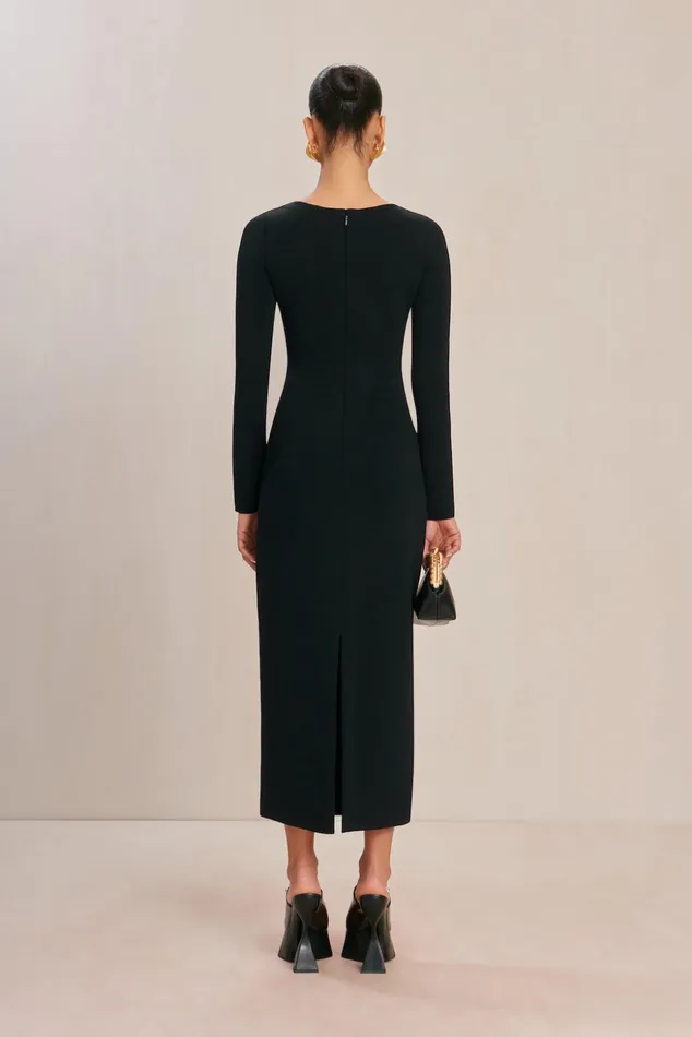 Cult Gaia Anaria Knit Dress Black Women Dresses