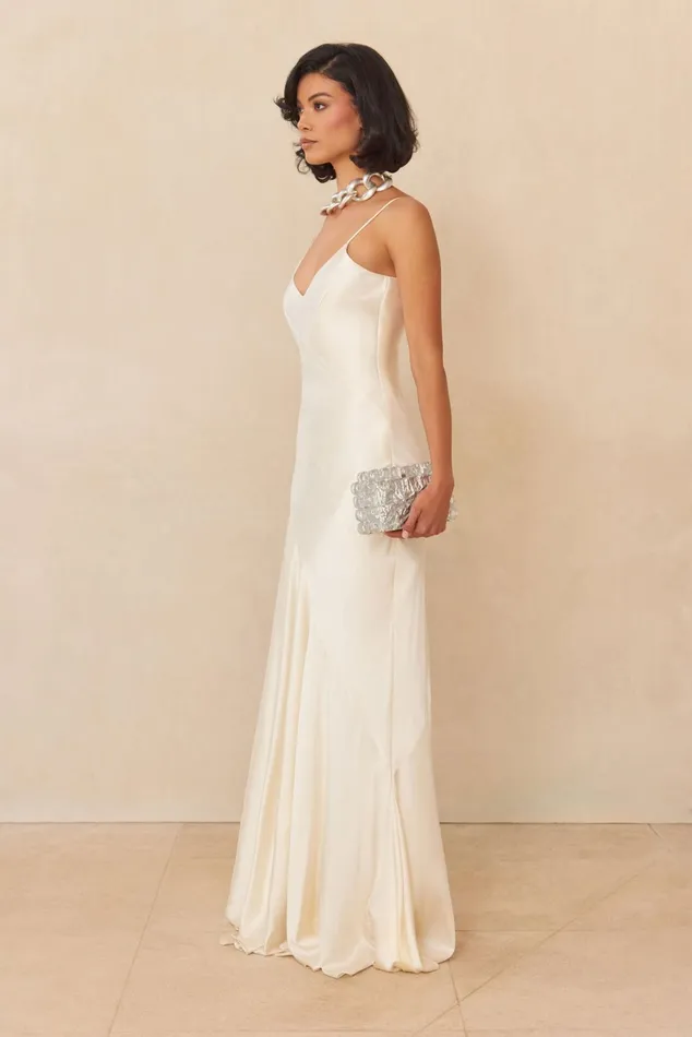 Cult Gaia Crissy Gown Off White Women Dresses Cult Gaia Crissy Gown Off White Women Dresses