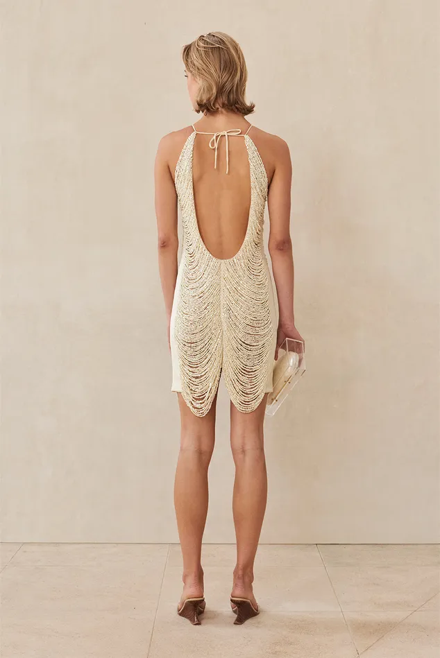 Cult Gaia Domina Dress Off White Women Dresses