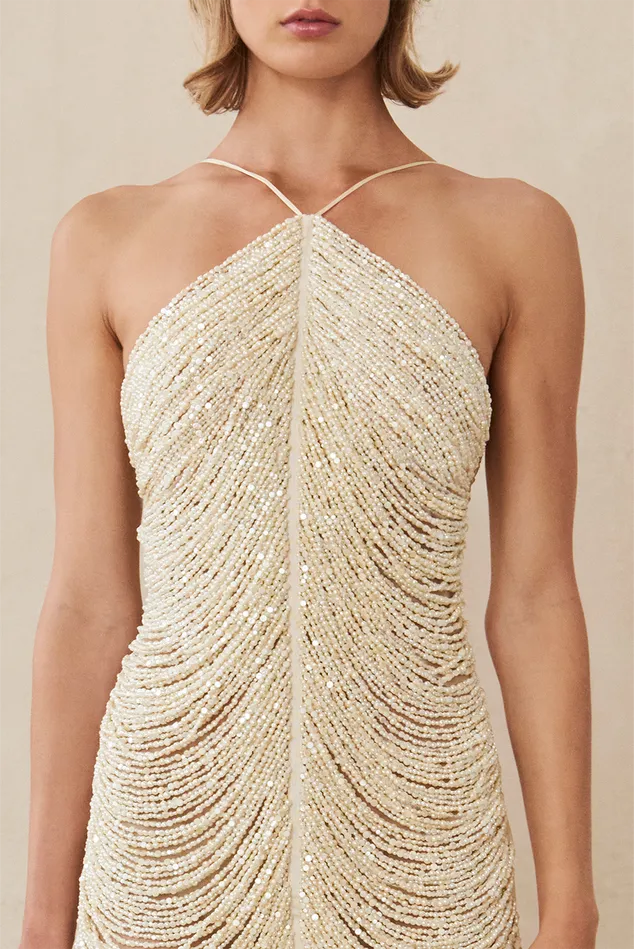 Cult Gaia Domina Dress Off White Women Dresses