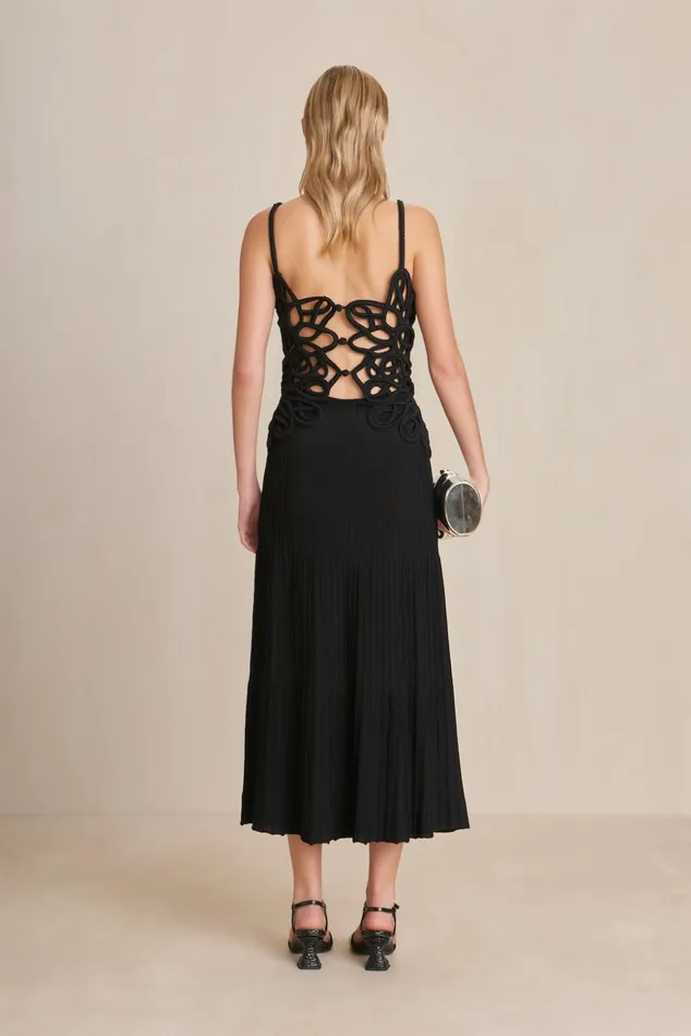 Cult Gaia Nalda Knit Dress Black Women Dresses