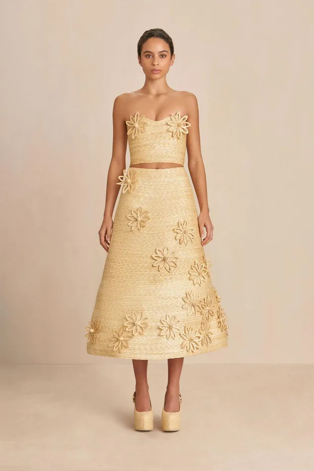 Cult Gaia Ophile Skirt Natural Women Bottoms