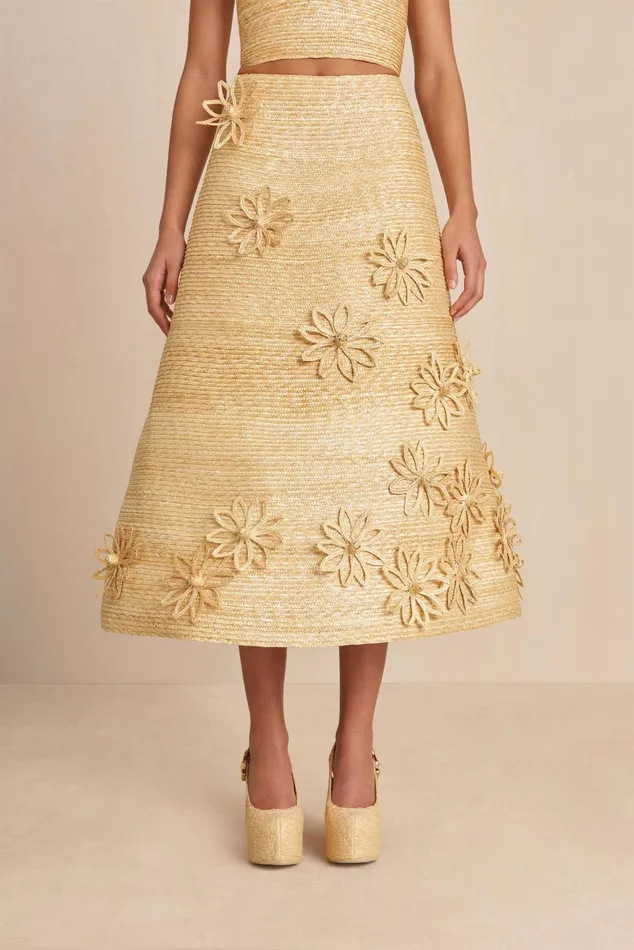 Cult Gaia Ophile Skirt Natural Women Bottoms Cult Gaia Ophile Skirt Natural Women Bottoms