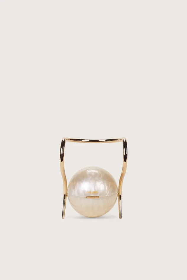 Cult Gaia Pearl Bag Ivory Women Clutches Cult Gaia Pearl Bag Ivory Women Clutches
