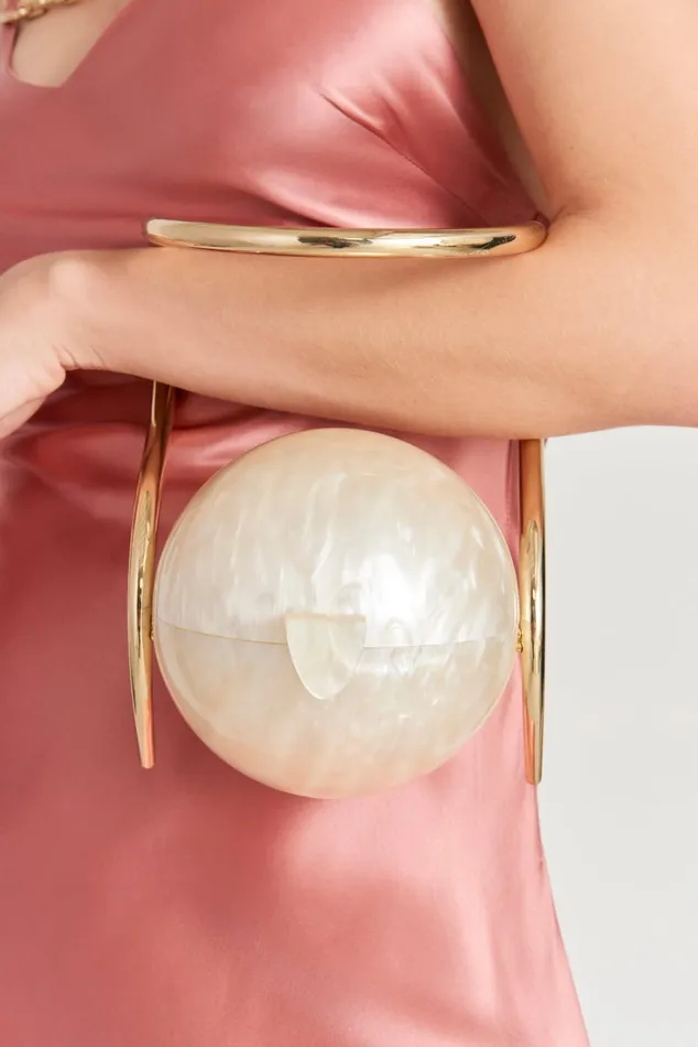 Cult Gaia Pearl Bag Ivory Women Clutches Cult Gaia Pearl Bag Ivory Women Clutches