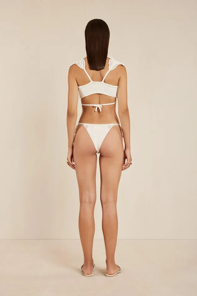 Cult Gaia Reina Crochet Bikini Top Off White Women Bikinis Cult Gaia Reina Crochet Bikini Top Off White Women Bikinis