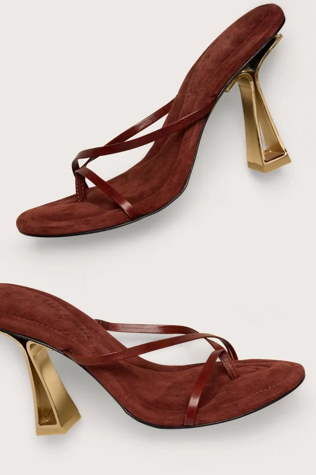 Cult Gaia Soriah Sandal Mahogany Women Evening Cult Gaia Soriah Sandal Mahogany Women Evening