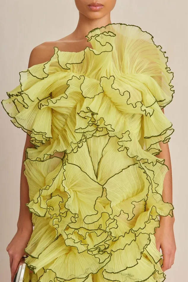 Cult Gaia Torrey Gown Lemon Sorbet Women Gowns Cult Gaia Torrey Gown Lemon Sorbet Women Gowns