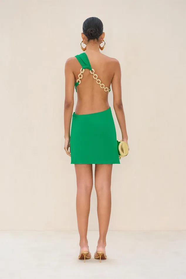 Cult Gaia Val Dress Malachite Women Dresses