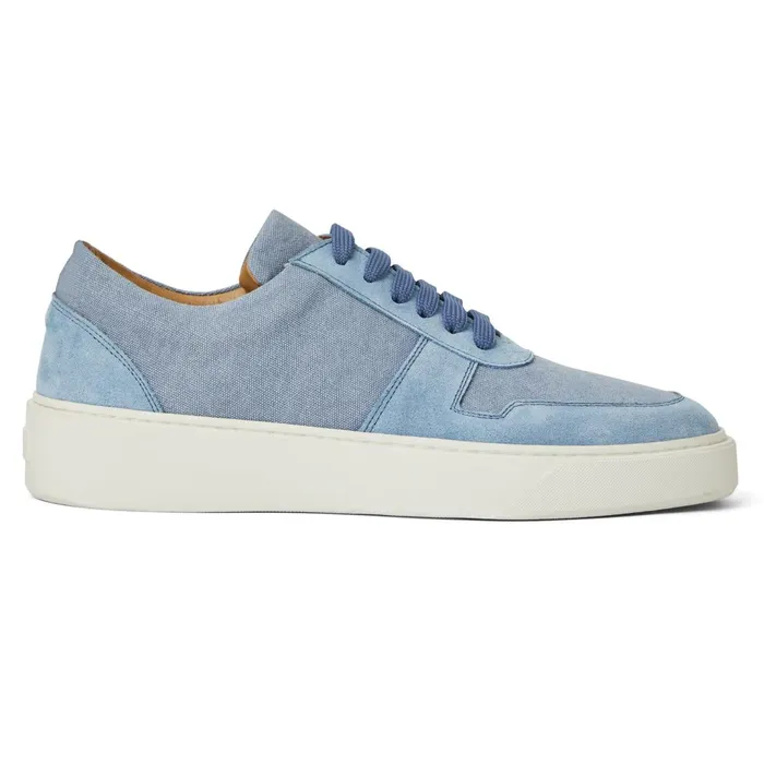 Darian Sneaker Light Blue Canvas Men Bruno Magli Casual Shoes