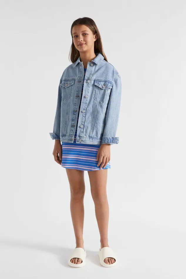 Denim and Jeans Teen Girl Seed Heritage Boyfriend Denim Jacket Vintage Wash
