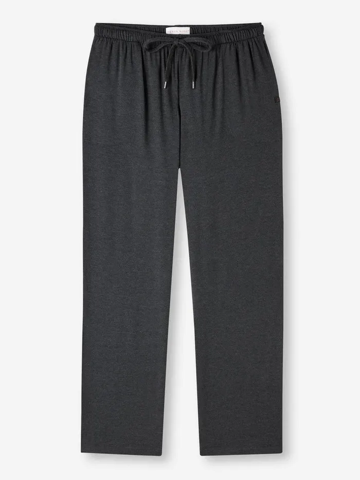 Derek Rose Lounge Pants Marlowe Micro Modal Stretch Anthracite Men Lounge Pants