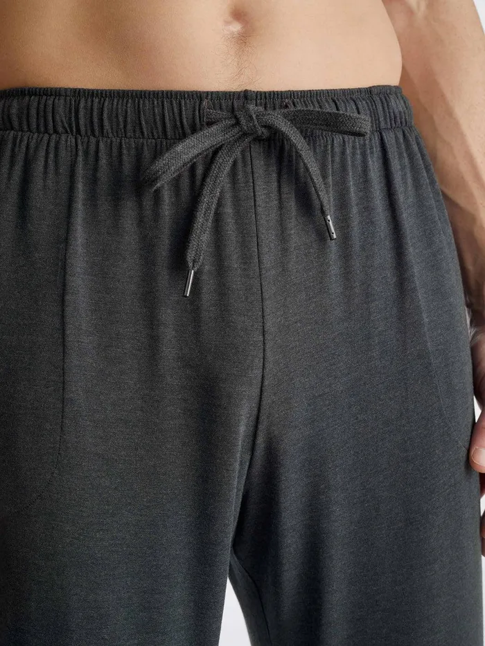 Derek Rose Lounge Pants Marlowe Micro Modal Stretch Anthracite Men Lounge Pants