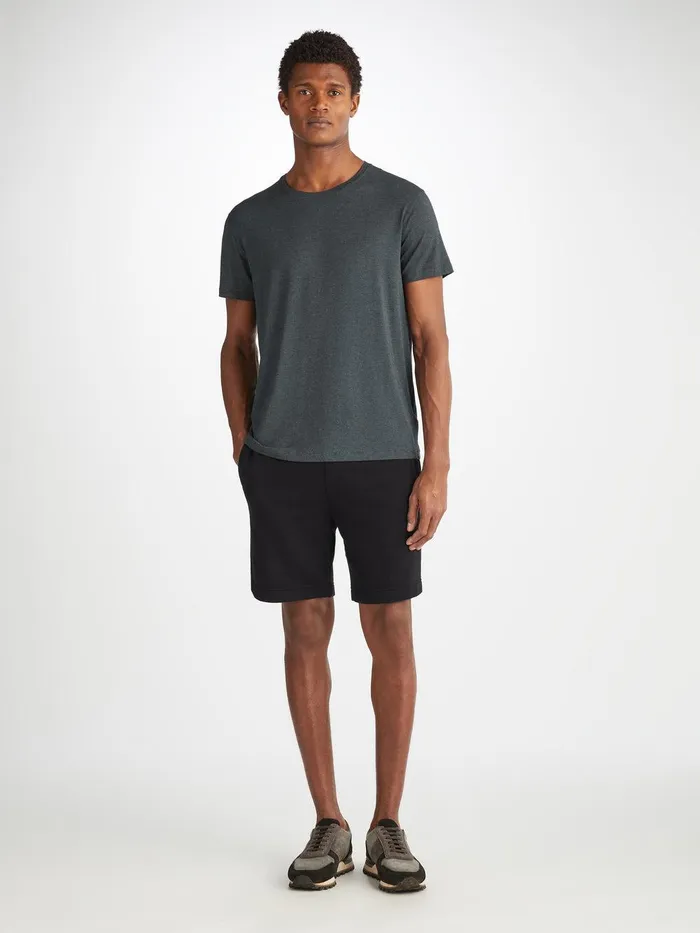 Derek Rose Sweat Shorts Quinn Cotton Modal Black Men Sweat Shorts