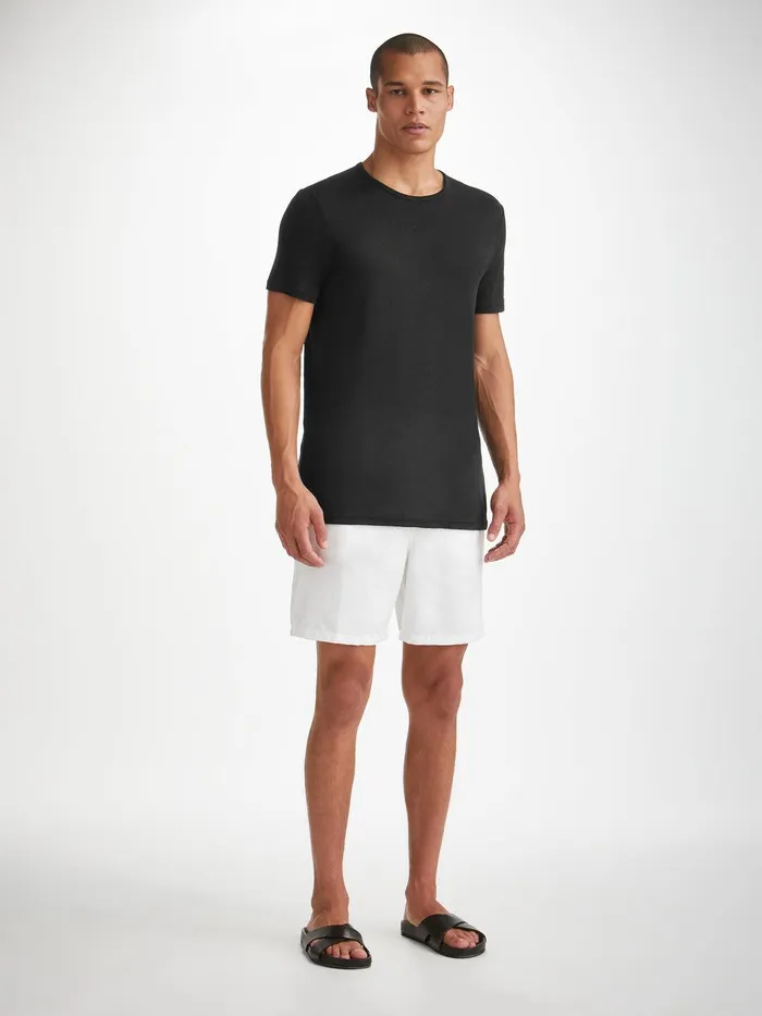 Derek Rose TShirt Jordan Linen Black Men Short Sleeve TShirts