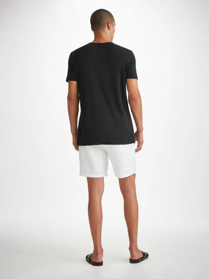 Derek Rose TShirt Jordan Linen Black Men Short Sleeve TShirts