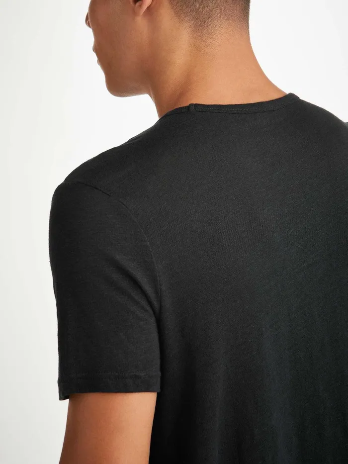 Derek Rose TShirt Jordan Linen Black Men Short Sleeve TShirts