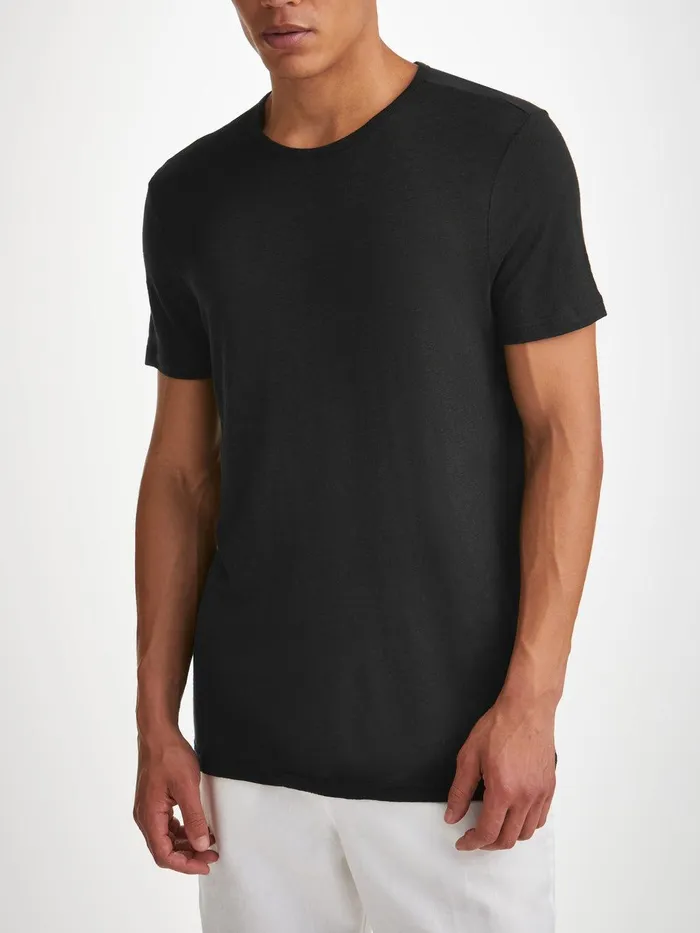 Derek Rose TShirt Jordan Linen Black Men Short Sleeve TShirts