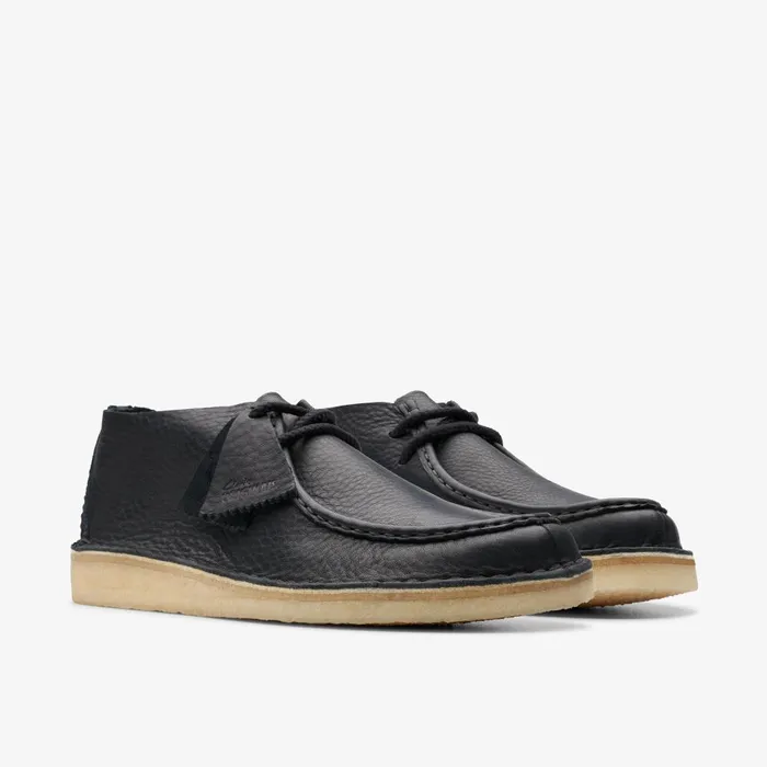 Desert Nomad Black Leather Men Clarks Desert Boots