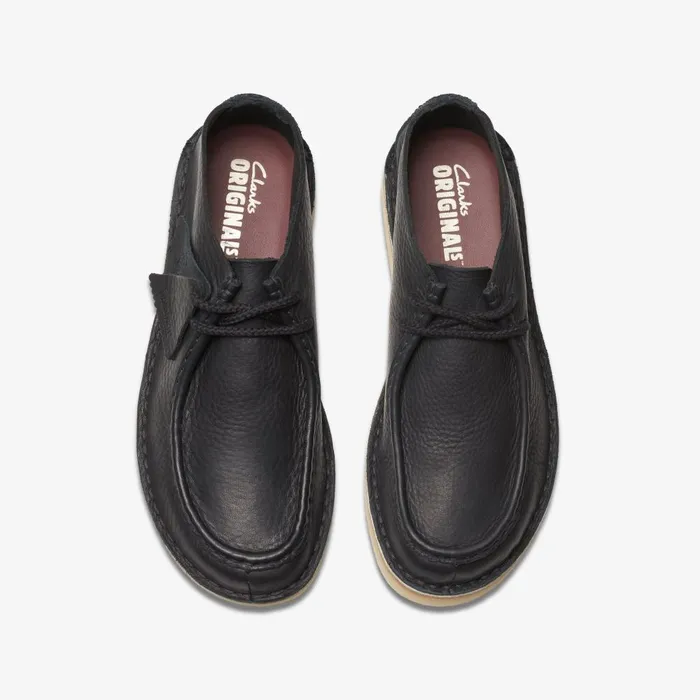 Desert Nomad Black Leather Men Clarks Desert Boots