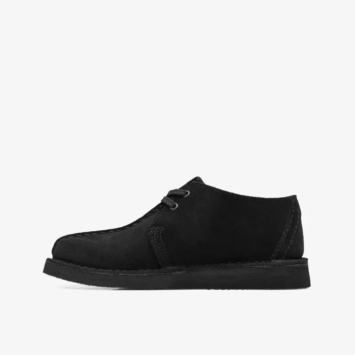 Desert Trek Older Black Suede Kids Clarks Originals