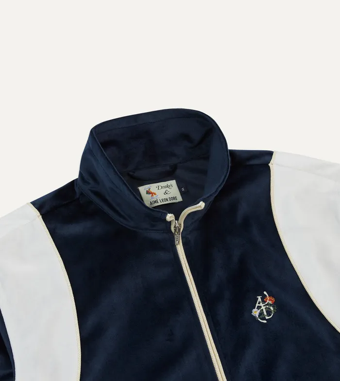 Drake039s Ald Velvet Track Jacket Men Polos and Sweatshirts