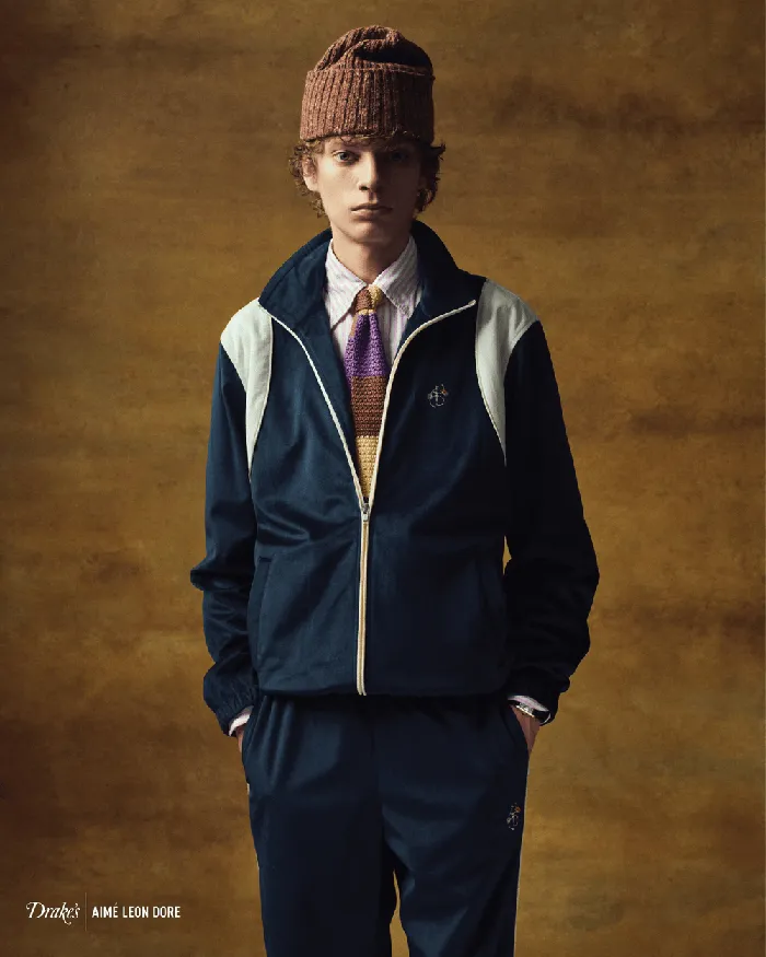 Drake039s Ald Velvet Track Jacket Men Polos and Sweatshirts