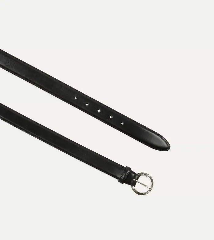 Drake039s Black Bridle Calf Leather Western Belt Men Belts