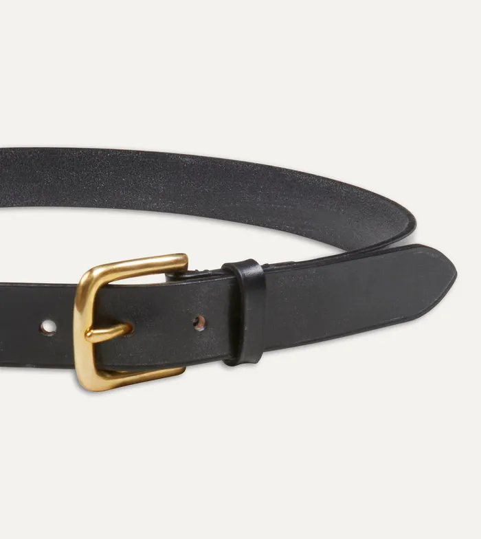 Drake039s Black Unlined Bridle Leather Belt With Brass Buckle Men Belts Drake039s Black Unlined Bridle Leather Belt With Brass Buckle Men Belts