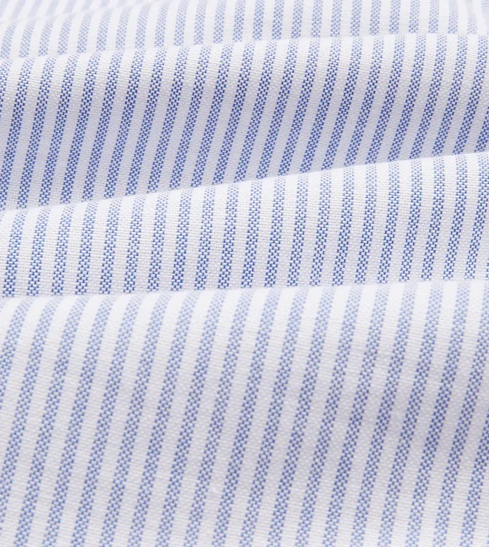 Drake039s Blue Ticking Stripe Cotton Oxford Cloth ButtonDown Shirt Men Formal Shirts