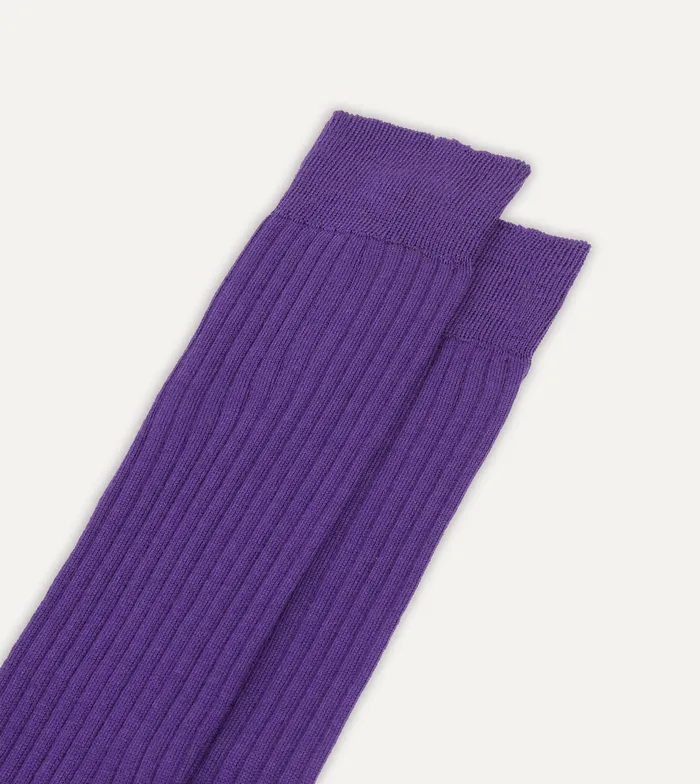 Drake039s Dark Purple Wool OverTheCalf Socks Men Boxer Shorts and Socks