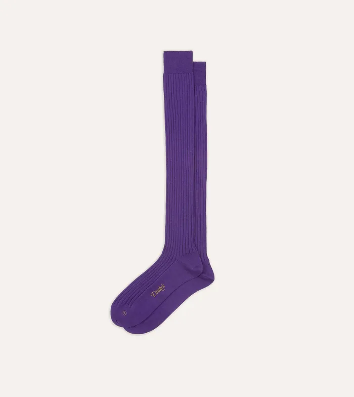 Drake039s Dark Purple Wool OverTheCalf Socks Men Boxer Shorts and Socks