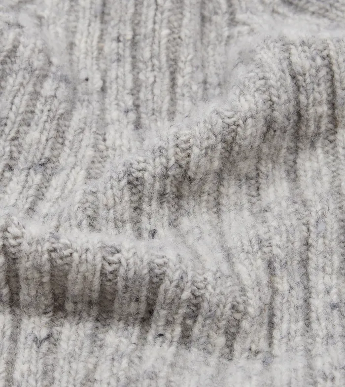 Drake039s Light Grey Donegal Ribbed Merino Knit Cap Men Hats