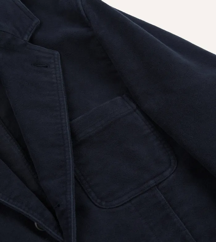 Drake039s Navy Moleskin Games Blazer Mk I Men Blazers