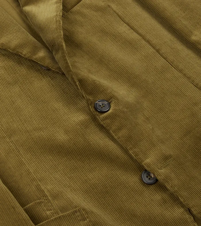 Drake039s Olive Green MidWale Cotton Corduroy TailoredJacket Men Suits