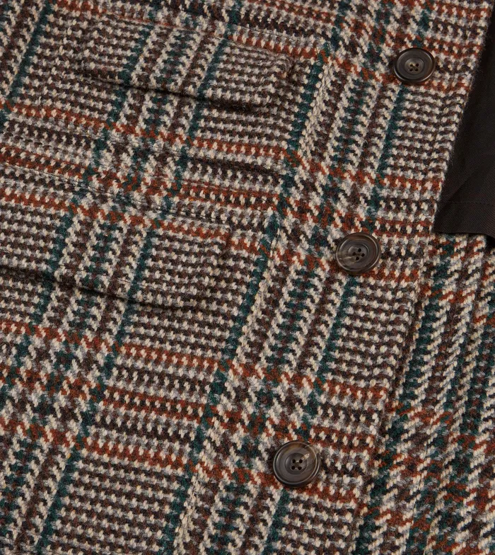 Drake039s Prince Of Wales Check Wool Raglan Coat Men Coats and Jackets