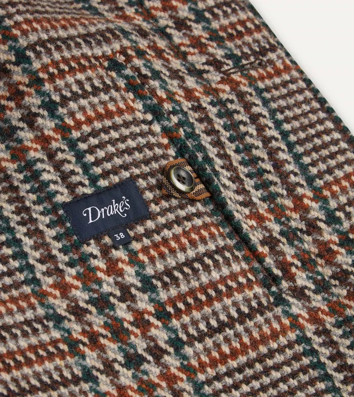 Drake039s Prince Of Wales Check Wool Raglan Coat Men Coats and Jackets