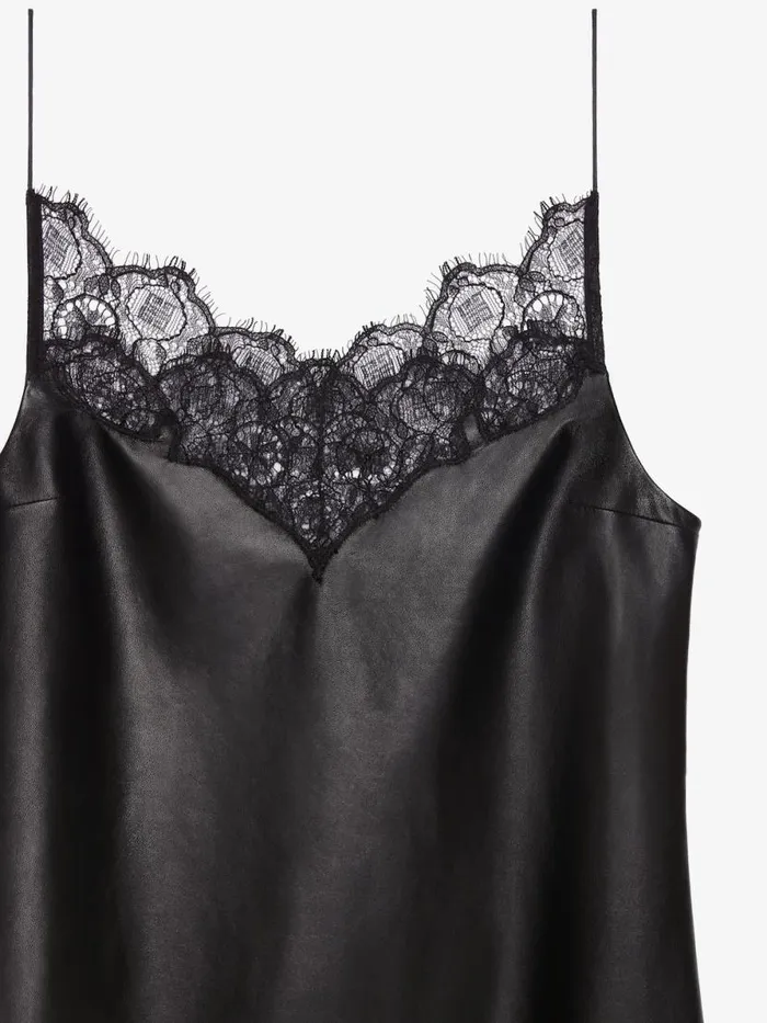 Dress In Leather And Lace Black Women Givenchy Dresses